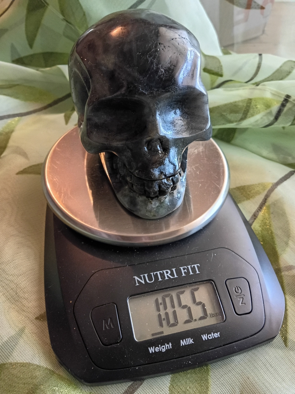 1 Pound 5.5oz Hand Carved Labradorite Crystal Skull